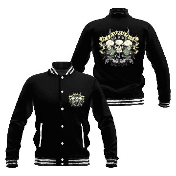Discover Hard Rock Skull and Guitars Baseball Jackets