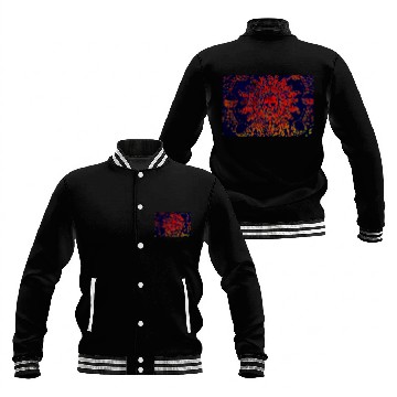 Discover Dramatic Red Skull Baseball Jackets