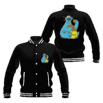 Discover Cookie Monster Vintage Baseball Jackets