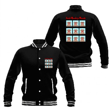 Discover Sock Monkey Moods Baseball Jackets