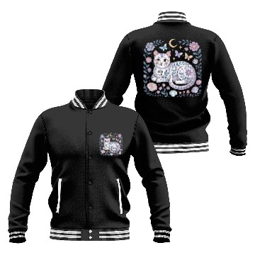 Discover Cancer Zodiac Cat Mystical Art Baseball Jackets