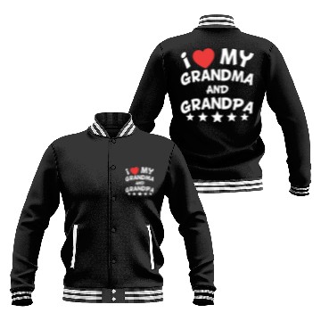 Discover I Heart My Grandma And Grandpa Baseball Jackets