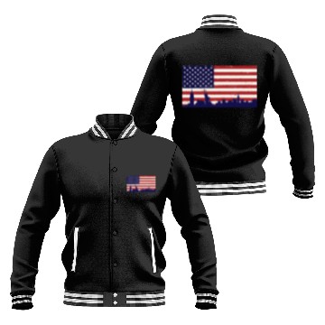 Discover US Flag Freedom liberty peace Baseball Jackets