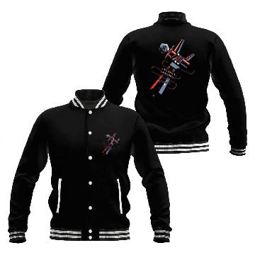 Discover hard rock horns robot Baseball Jackets