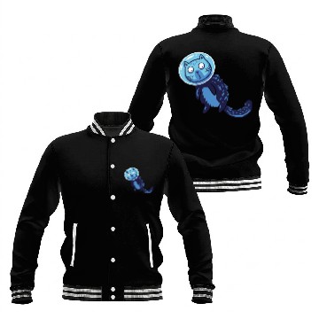 Discover Space cat Baseball Jackets