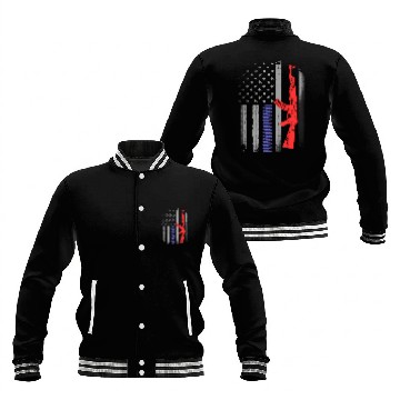 Discover American Gun Lover Flag Baseball Jackets