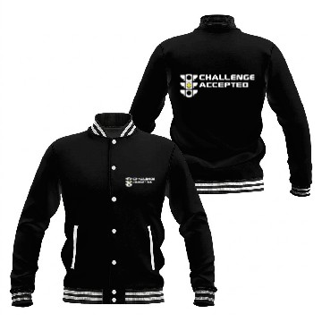 Discover Challenge Accepted stoplight automotive mechanic c Baseball Jackets