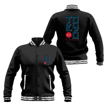 Discover Tokyo Baseball Jackets and apparel design effect print,
