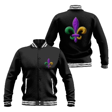 Discover Mardi Gras New Orleans SaintsFleur De Lis Bling Baseball Jackets