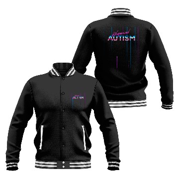 Discover Weaponized Autism product Neon Style Funny 80s Baseball Jackets