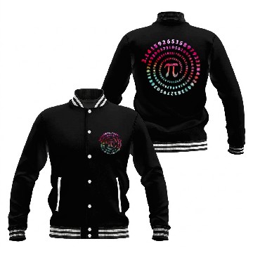 Discover Pi Spiral Novelty Baseball Jackets for Pi Day