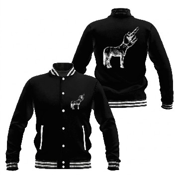Discover Unicorn Middle Finger Original Nerd Baseball Jackets