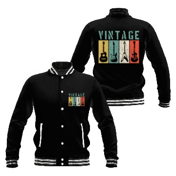 Discover Guitar Player Vintage Gift Baseball Jackets