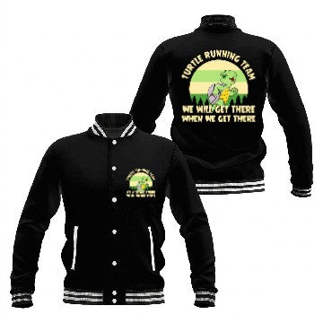 Discover Turtle Running Team Baseball Jackets