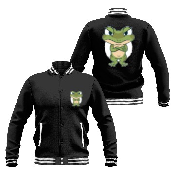 Discover Frog Baseball Jackets |Cute Green Frog Baseball Jackets | Funny Frog