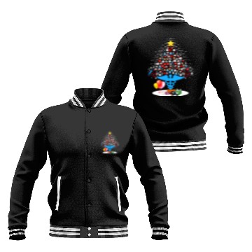 Discover Medical Tools Christmas Tree Funny Nurse Christmas Baseball Jackets