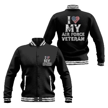 Discover I Love My Air Force Veteran Vintage Gift Baseball Jackets