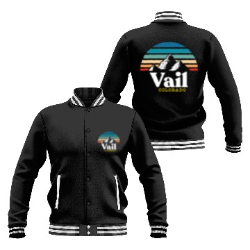 Discover Vail Colorado Usa Ski Resort 1980S Retro Gift Baseball Jackets