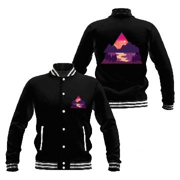 Discover Purple Triangle Baseball Jackets