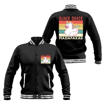Discover Funny Duck Sayings Ducks Quack Quack Madafakas Baseball Jackets