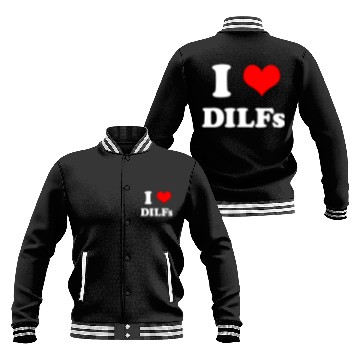 Discover I Love DILFs Gift Idea Baseball Jackets