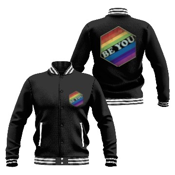 Discover LGBTQ Be You Gay Pride Vintage Rainbow Circle Baseball Jackets