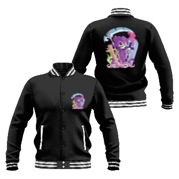 Discover Kawaii Death Grim Reaper Pastel Goth Creepy Occult Baseball Jackets