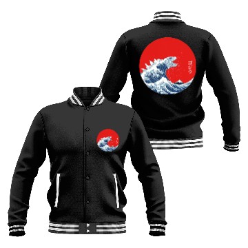 Discover Great Wave Off Kanagawa Circle Baseball Jackets