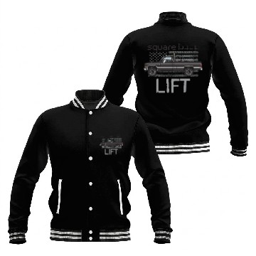 Discover Square Body Lift Black Baseball Jackets