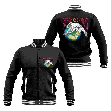 Discover Dove Of Peace Cries Holds The Earth Peace & Cries Baseball Jackets