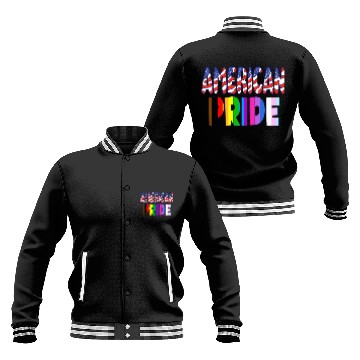 Discover American Pride - LGBTQ+ America Pride Month July 4 Baseball Jackets