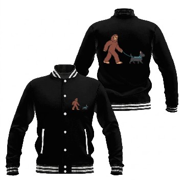 Discover Bigfoot Sasquatch Walking Scottish Terrier Baseball Jackets
