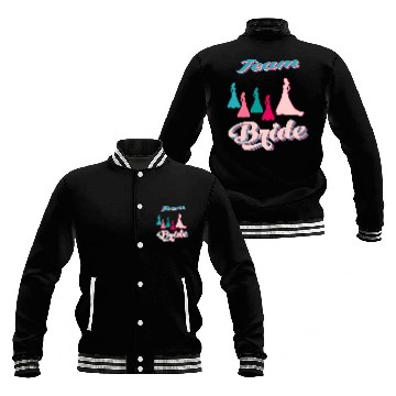 Discover team bride silhouettes bachelorette party Baseball Jackets