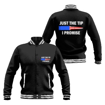 Discover Just the tip I promise. Funny veterans day Baseball Jackets