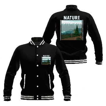 Discover vintage nature forest hiking Baseball Jackets