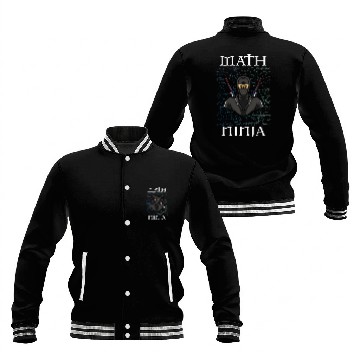 Discover MATH NINJA Mathematics Geek Funny Nerd Humor Pun Baseball Jackets
