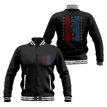 Discover Patriotic Fifty States Red White Blue Baseball Jackets