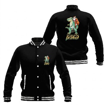 Discover T Rex Santa Pijamas Baseball Jackets