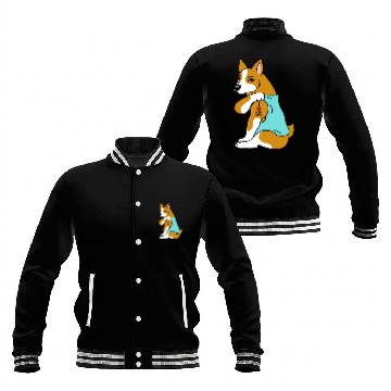 Discover I Love Dad Corgi Baseball Jackets