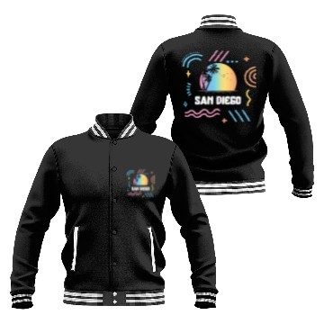 Discover San Diego Florida Vacation Family Baseball Jackets