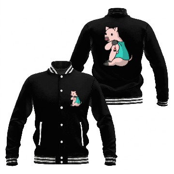 Discover I Love Dad Mini Pig Baseball Jackets