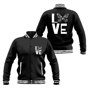 Discover Love Butterflies Butterfly Silhouette Insect Lover Baseball Jackets