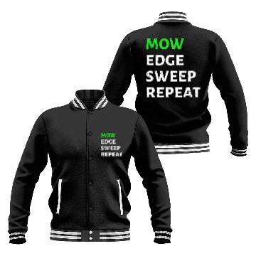 Discover Funny Lawn Mowing Baseball Jackets Lawn Mower Gardening