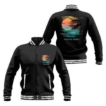 Discover Artistic Myrtle Beach South Carolina Palm Tree Baseball Jackets