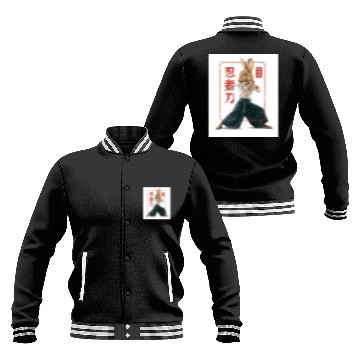 Discover Rabbit with katana Rabbit with katana gift inspira Baseball Jackets