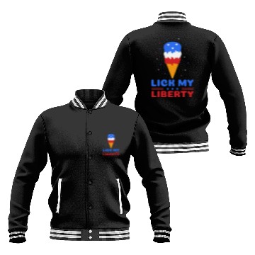 Discover Lick my Liberty 4th of July Ice Cream Baseball Jackets