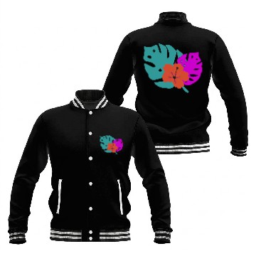 Discover Hibiscus and leaves Baseball Jackets