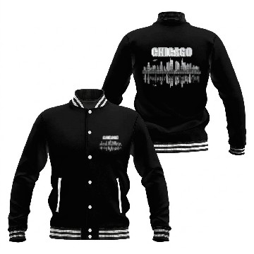 Discover Chicago Skyline Usa Urban City Baseball Jackets