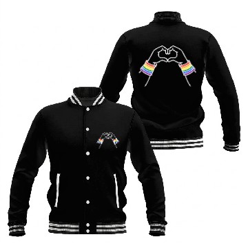Discover LGBT pride rainbow heart Baseball Jackets