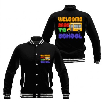 Discover Welcome back to school bus Baseball Jackets